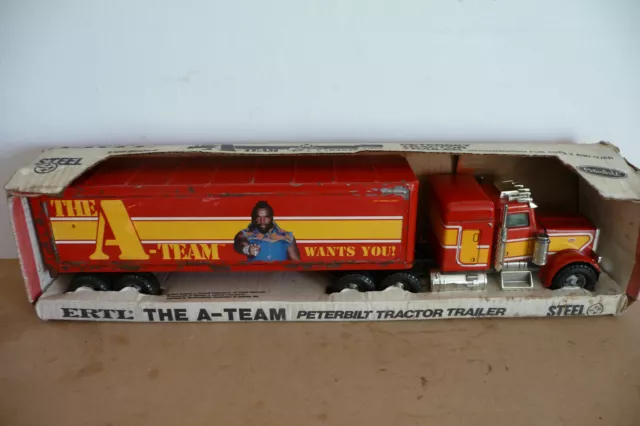 peterbilt agence tout risque A TEAM ertl 1/32 tole tin toy 1983  MADE IN USA