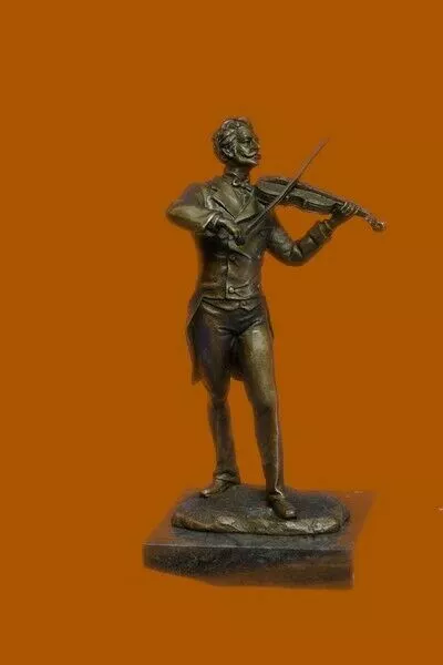 Bronze sculpture of Johann Strauss playing the violin Hot Cast Hand Made Figure