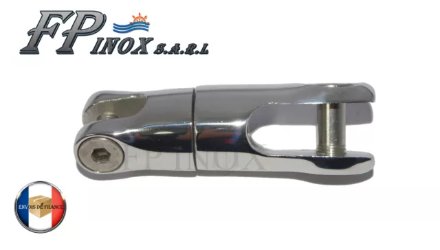 Connecteur chaine Emerillon Pour Ancre 20kg 6/8mm Pivotant inox 316