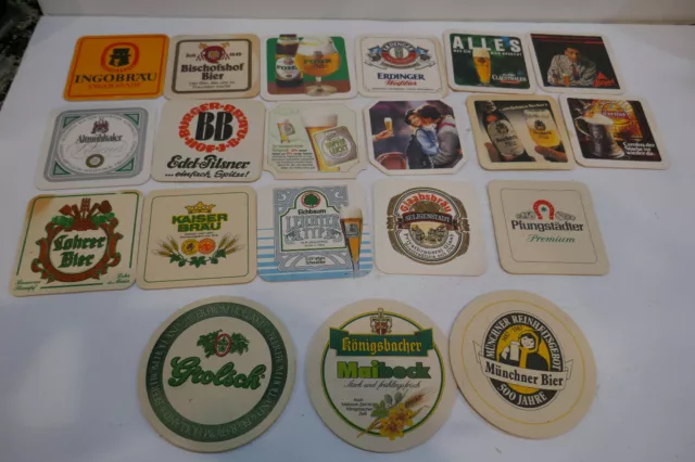 20 diff 1980's German Beer Matts or Coasters Lot of 20 Lot # 12