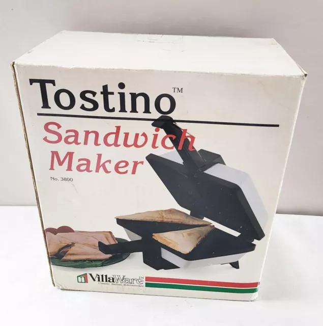 Villaware 3800 Tostino Sandwhich Maker - Rare White Color