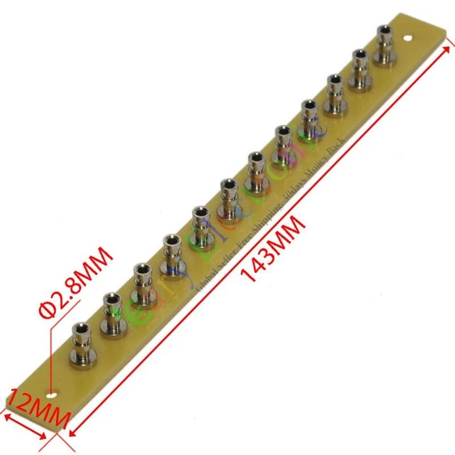 4pc copper plated nickel Fiberglass Turret Terminal Strip 12pin Lug Tag Board