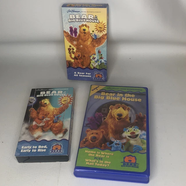 BEAR IN THE Big Blue House VHS Video Lot of 3 Jim Henson Children’s TV ...