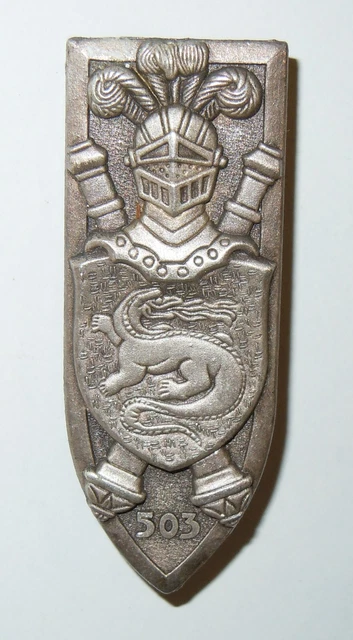 INSIGNE 503° REGIMENT DE CHARS DE COMBAT - 503° RCC - Boussemart EUR 6 ...