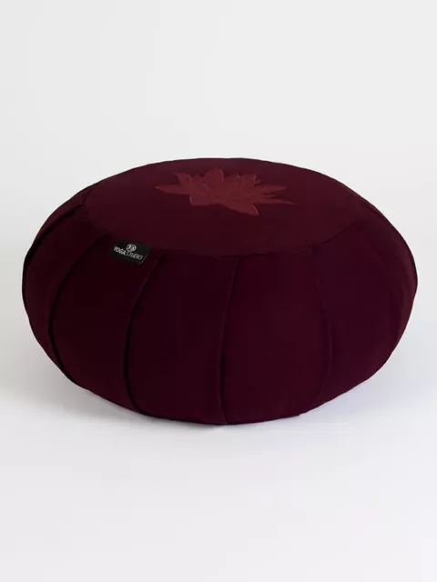 Meditation Cushion Round Zafu Buckwheat by Yoga Studio - Lotus Leaf