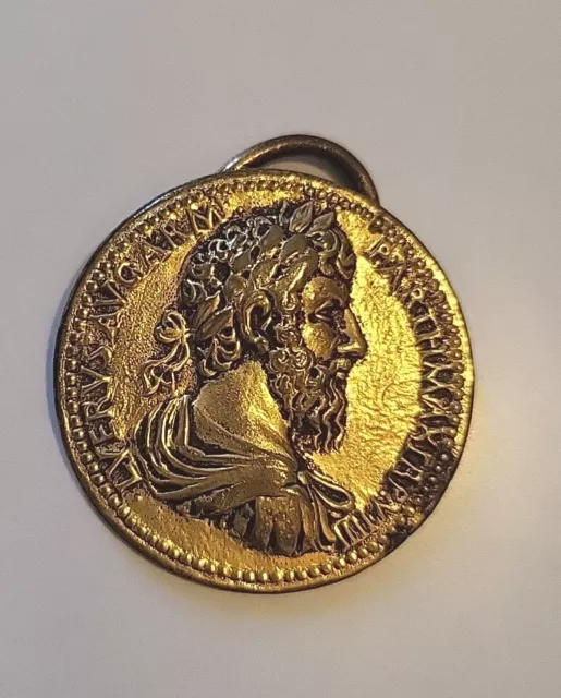 ROMAN ROME, LUCIUS Verus Sestertius Overtype C 1850 Roma Roman Medal w ...