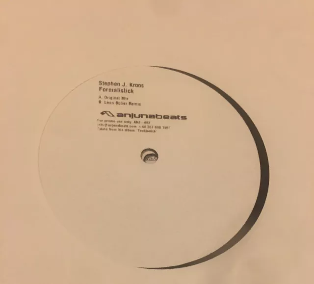 Stephen J. Kroos – Formalistick  12" NEW Anjunabeats – ANJ-082 Leon Bolier rmx