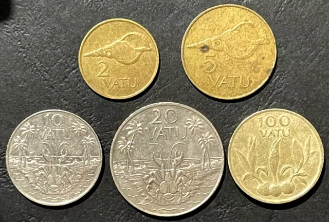 Vanuatu 1995 • 2V, 5V, 10V, 20V, 100Vatu part-set (5) standard circulation coins