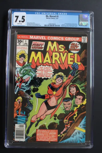 MS MARVEL #1 Carol Danvers Capt Marvel MOVIES 1977 Avengers Infinity War CGC 7.5