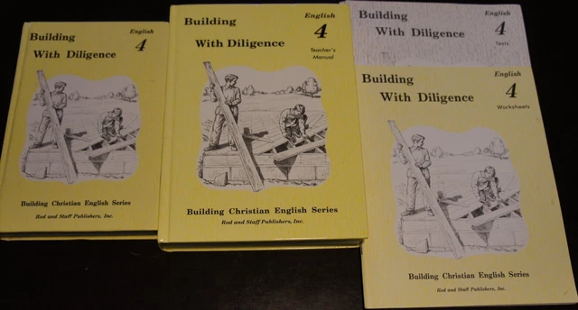 Rod and Staff - Grade 4 English - Building w/ Diligence  COMPLETE SET of 4 books