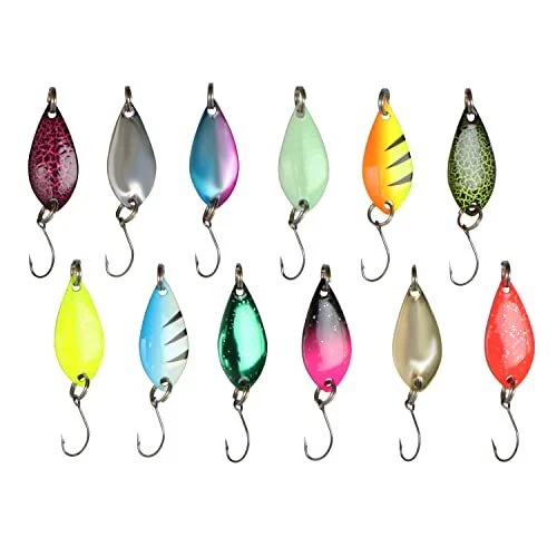 SUPRBIRD Fishing Kit Leurres à Truites de Pêche 12 Pièces Leurres de Pêche Ki...