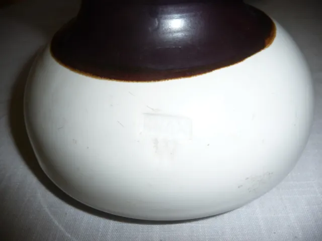 Large Brown And White Porcelain/Ceramic Insulator On A Metal Stand 4