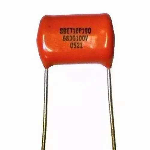 Lot of 2 Sprague Orange Drop Capacitor 0.068uF 100V 716P SBE716P190