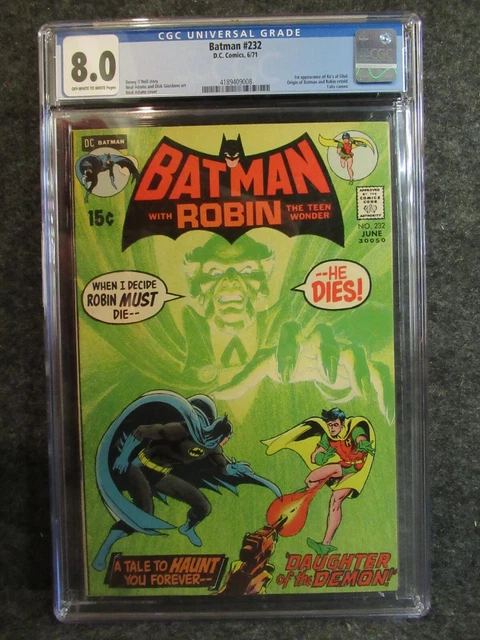 Batman #232 1st appearance of Ra's al Ghul CGC 8.0 DC Comics Adams Giordano