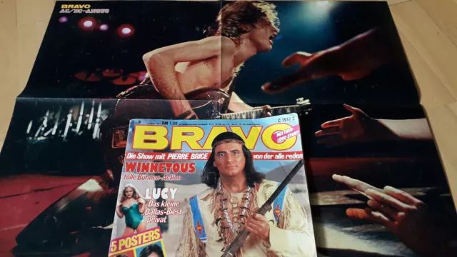 BRAVO Nr.8 vom 18.2.1982 mit Riesenposter Angus Young, Roland Kaiser, Rheingold