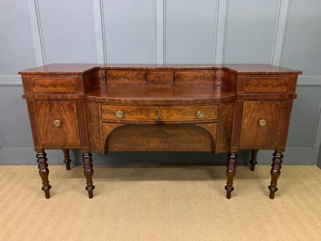 Antique Large Regency Period Flame Mahogany Sideboard c.1810