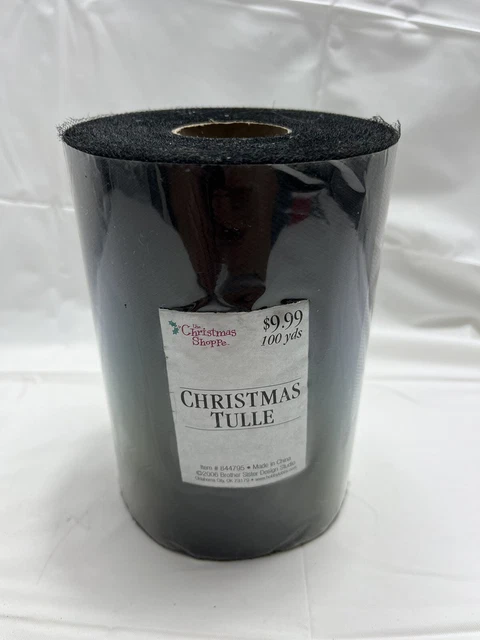 Tienda de Navidad de tul negro 6" x 100 yardas