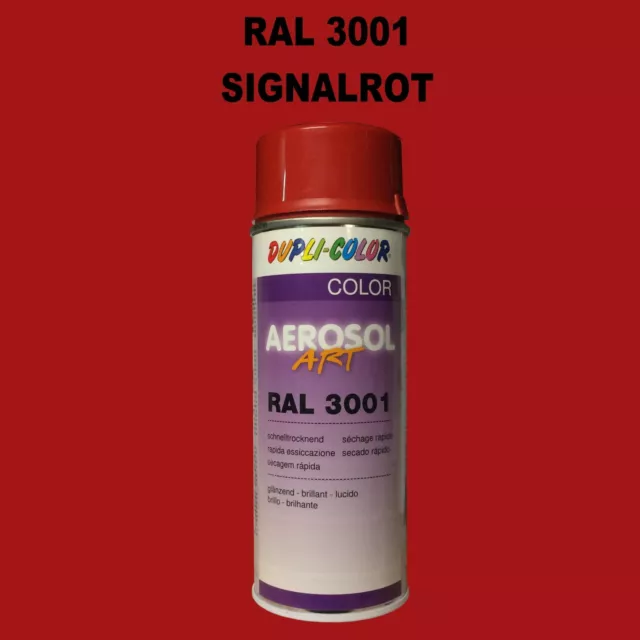 Dupli Color Pulvérisation 400ml Brillant Ral 3001 Rouge Signalisation