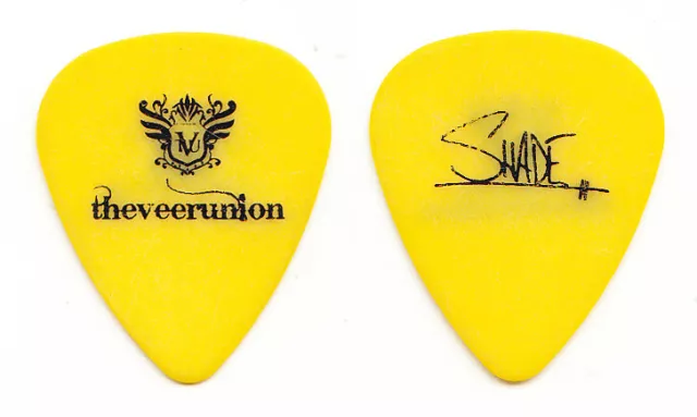 The Veer Union Eric Schraeder Ricky Shade Yellow Guitar Pick - 2010 Tour