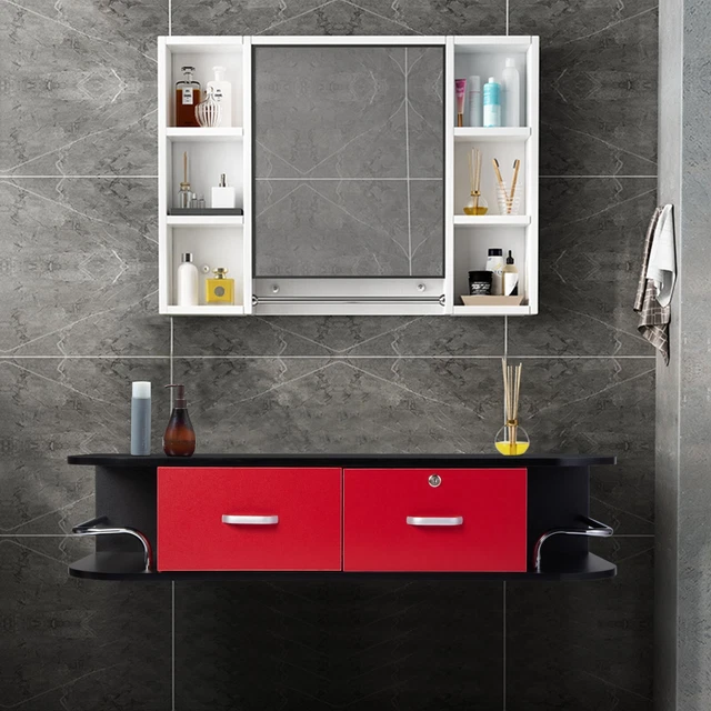 Wall-Mounted Barber Salon Station Lockable Beauty Salon Equipment Dressing Table Wall-Mounted Barber Salon Station Lockable Beauty Salon Equipment Dressing Table