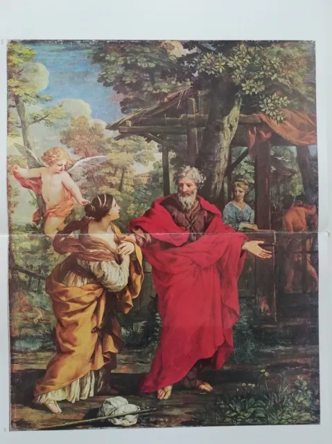 Clipping Ritaglio Illustrazione IL RITORNO DI AGAR AD ABRAMO Pietro da Cortona