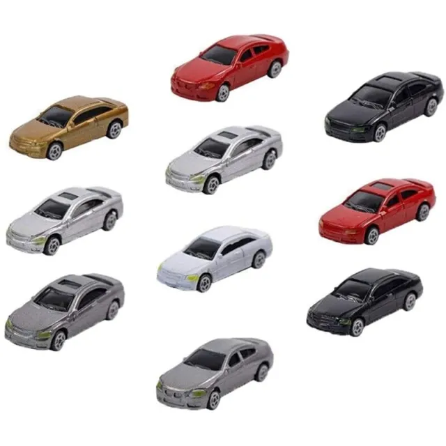 10 Pack 1/87  ModèLe de Voiture Peinte ModèLes de Voitures Bâtiment Train P1109