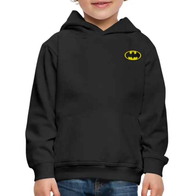 Felpa con cappuccio originale DC Comics Batman logo stick bambini premium