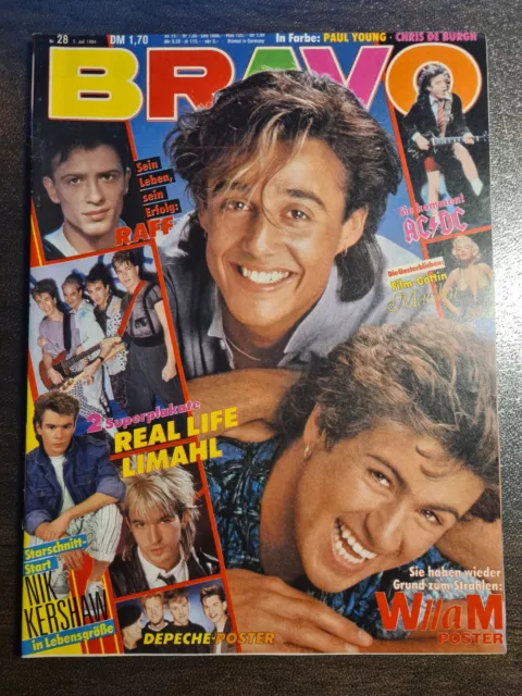BRAVO 28/1984 Heft Komplett - Wham, AC/DC, Depeche Mode, Chris de Burgh - Top!