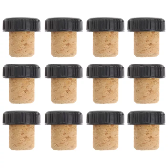 12 piezas mini botellas de suministros de corcho de alcohol para tapón de bebidas de cocina