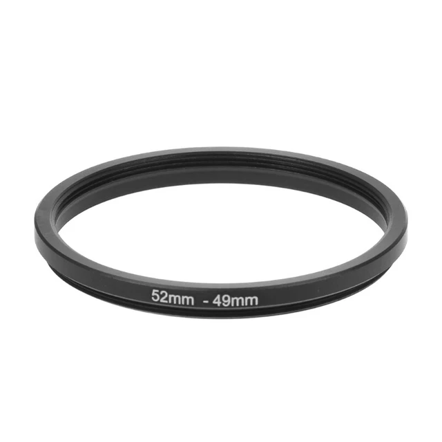 Anelli step down in metallo 52 mm a 49 mm adattatore obiettivo filtro fotocamera accessorio strumento nuovo