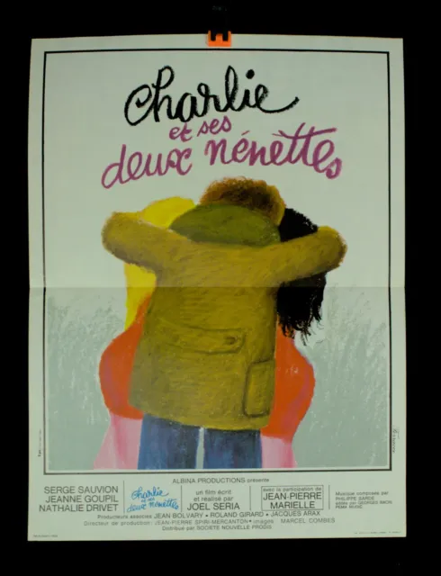 Affiche originale Charlie et ses deux nénettes - Joël Seria - 40x55 - TBE