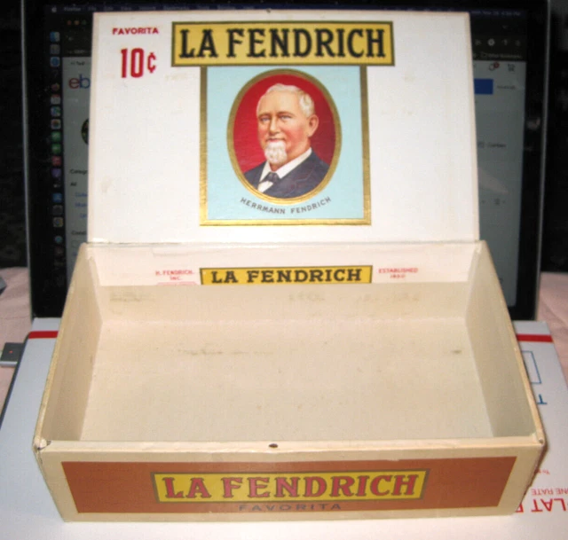 Vtg La Fendrich Favorita Cardboard CIGAR BOX G Cond FREE Shipping 2