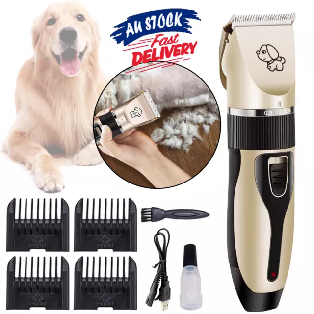 Dog Electric Clipper Comb Hair Trimmer Blade Cat Pet Grooming Set Horse Cordless