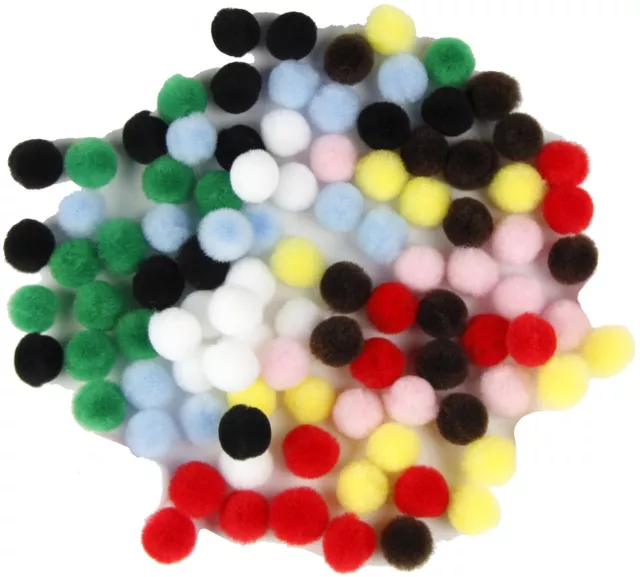 Touch Of Nature Pom-Poms 10mm 100/Pkg Assorted