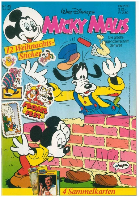 Micky Maus Heft Nr. 48-1990 mit Beilage Sammelkarten  ungelesen Z 2 ( M103