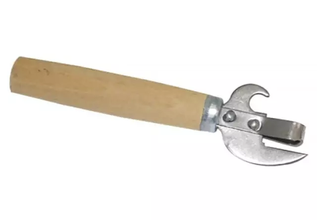 Stainless Steel Can Opener with Wooden Handle Vintage Style 5.5 х 1.6 х 0.8"