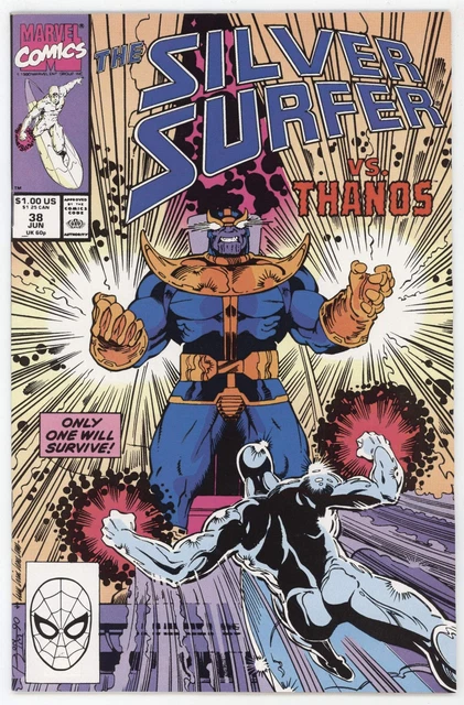 Silver Surfer 38 Marvel 1990 VF Thanos Infinity Gauntlet Jim Starlin