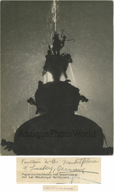 Lüneburg Brunnen Deutschland Antik Kunst Silhouette Foto