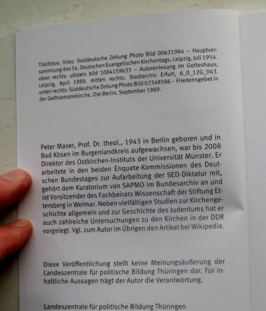 Maser Kirchen in der DDR Niemals voll in das Regime SED-Kirchenpolitik Christen 2