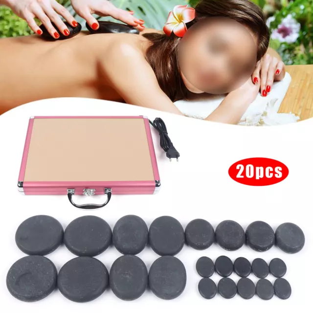 20 Pcs Hot Stone Massage Kit Basalt Toe Stones Massage Heater Pedicure Stone Kit