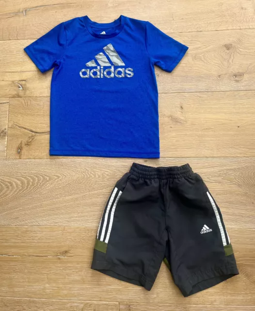 Boys Adidas Summer Sports Outfit - Top Shorts T-Shirt Gym Football - Age 7 Years