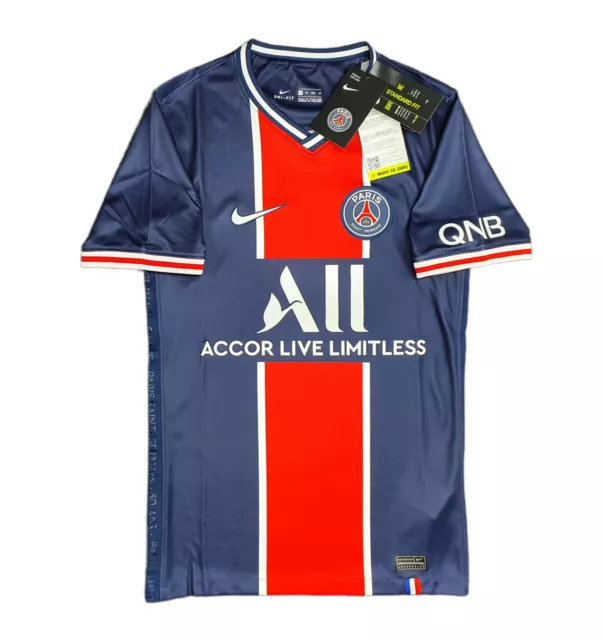 MAGLIA MAILLOT Paris Saint-Germain XS PSG NIKE 2020-21 SHIRT JERSEY TRIKOT FOOT