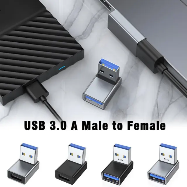 USB 3.0 Adapter 90Degree Male to Female Combo Vertical Up and Down Angle Coupler