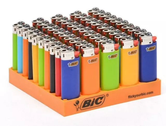 50 Pack Mini BIC Lighters Assorted Color Multipurpose Kitchen BBQ Fireplace Camo