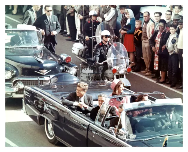 John F. Kennedy & Jackie In Dallas Motorcade Assassination 8X10 Photo Reprint