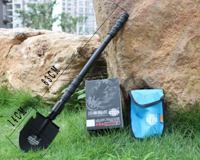 Camping Shovel Folding Outdoor Survival Tools Multifunction Hiking Military AU