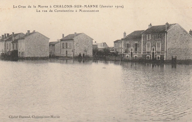 CPA 51 La Crue de la Marne à CHALONS sur MARNE La rue de Constantine  Madagascar
