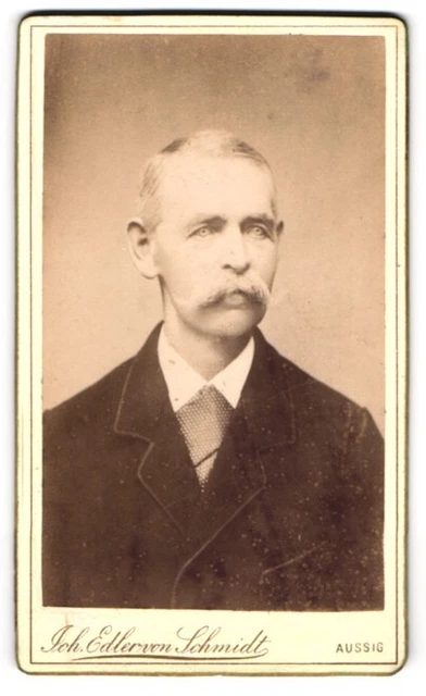 Fotografie Joh. Edler von Schmidt, Aussig, Teplitzerstrasse 13, Älterer Herr im