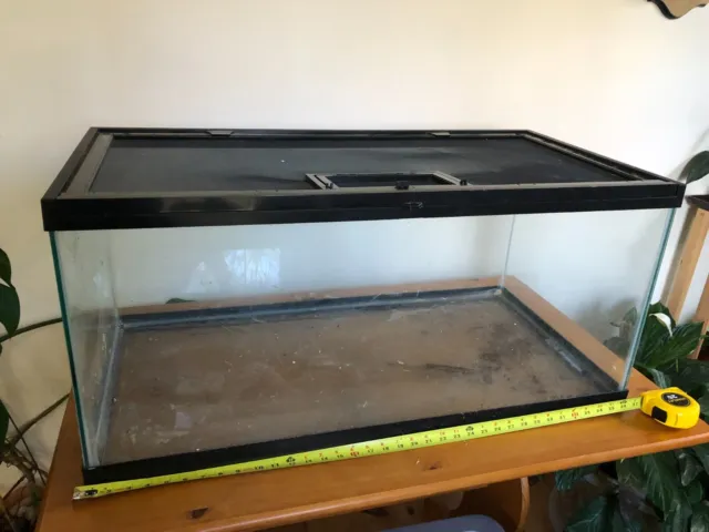 Glass Tank, 40 Gallon Breeder, comes with locking screen top.