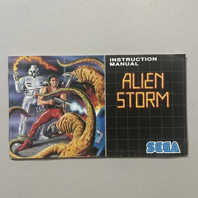 🕹️ Alien Storm (SEGA Megadrive PAL Manual only) ** No Game or Box **